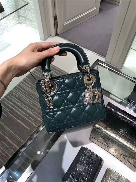 green lady dior bag|lady dior handbag small.